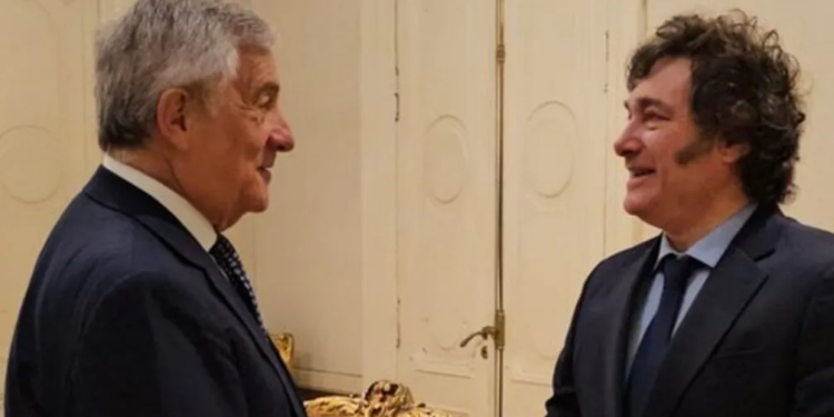 Javier Milei recibió al canciller de Italia en la Casa Rosada