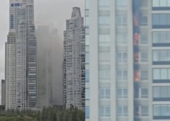 Se incendió un edificio en Puerto Madero