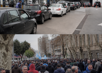 Protestas en La Plata por la escasez de GNC: filas de hasta cinco horas y reclamos urgentes