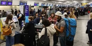 Protesta esta mañana en Aeroparque por el despido de un trabajador y delegado gremial